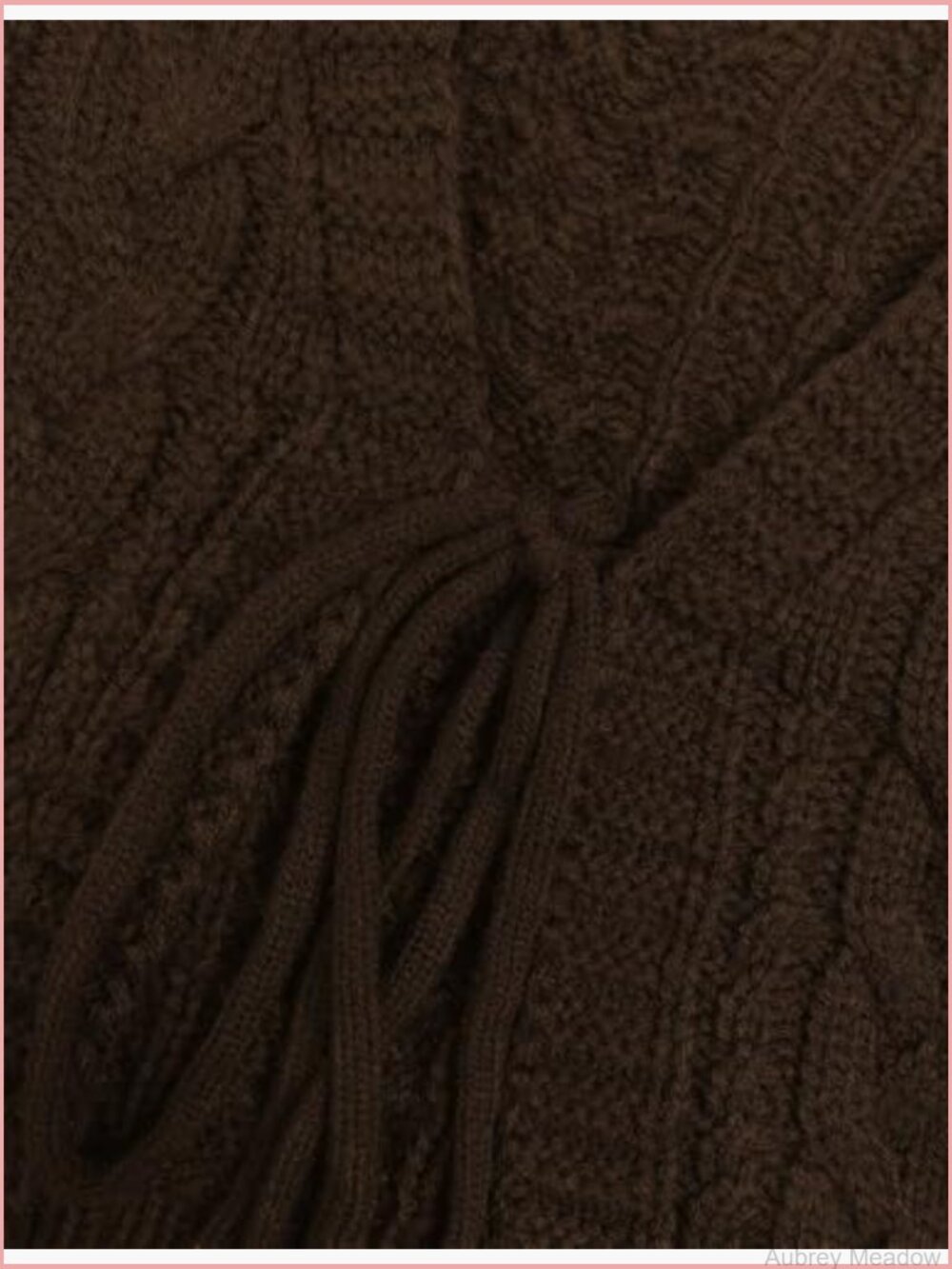 V Neck Cable Knit Cropped Cardigan Sweaters Cute Bow Tops - Picture 4 of 5